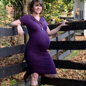 Purple maternity dress